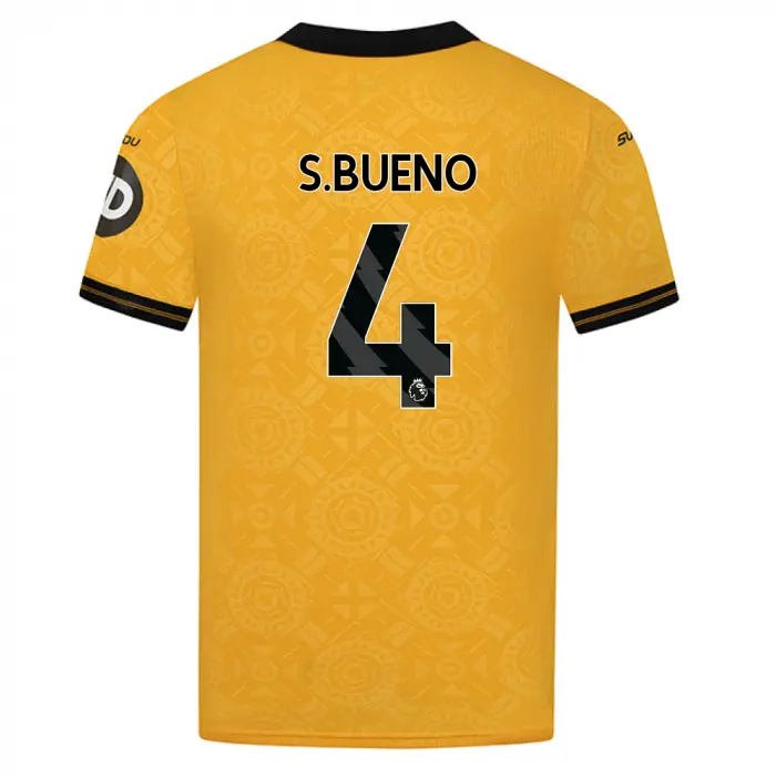 Wolverhampton Wanderers Store | Shop Official 2025-26 Wolves Pro Home Shirt – Adult S.BUENO 4 Wolves Gear